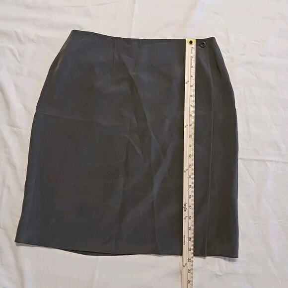 Charter Club Women's Size 14 Greenish Brown Midi Wrap Skirt 100% Silk NWT $65 - Picture 6 of 9